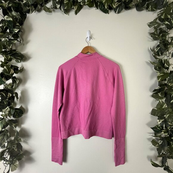 Lululemon Athletic Rest Less Cropped 1/2 Zip Pullover Pink Women’s Size 10 - Picture 2 of 9